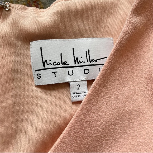 Peach Nicole Miller ruffle shift dress - Picture 5 of 5